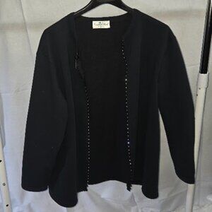 Coconut Row black jeweled jacket and undershirt set